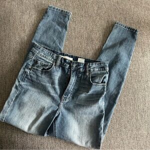 eunina || light wash Bella super high rise ankle skinny jeans